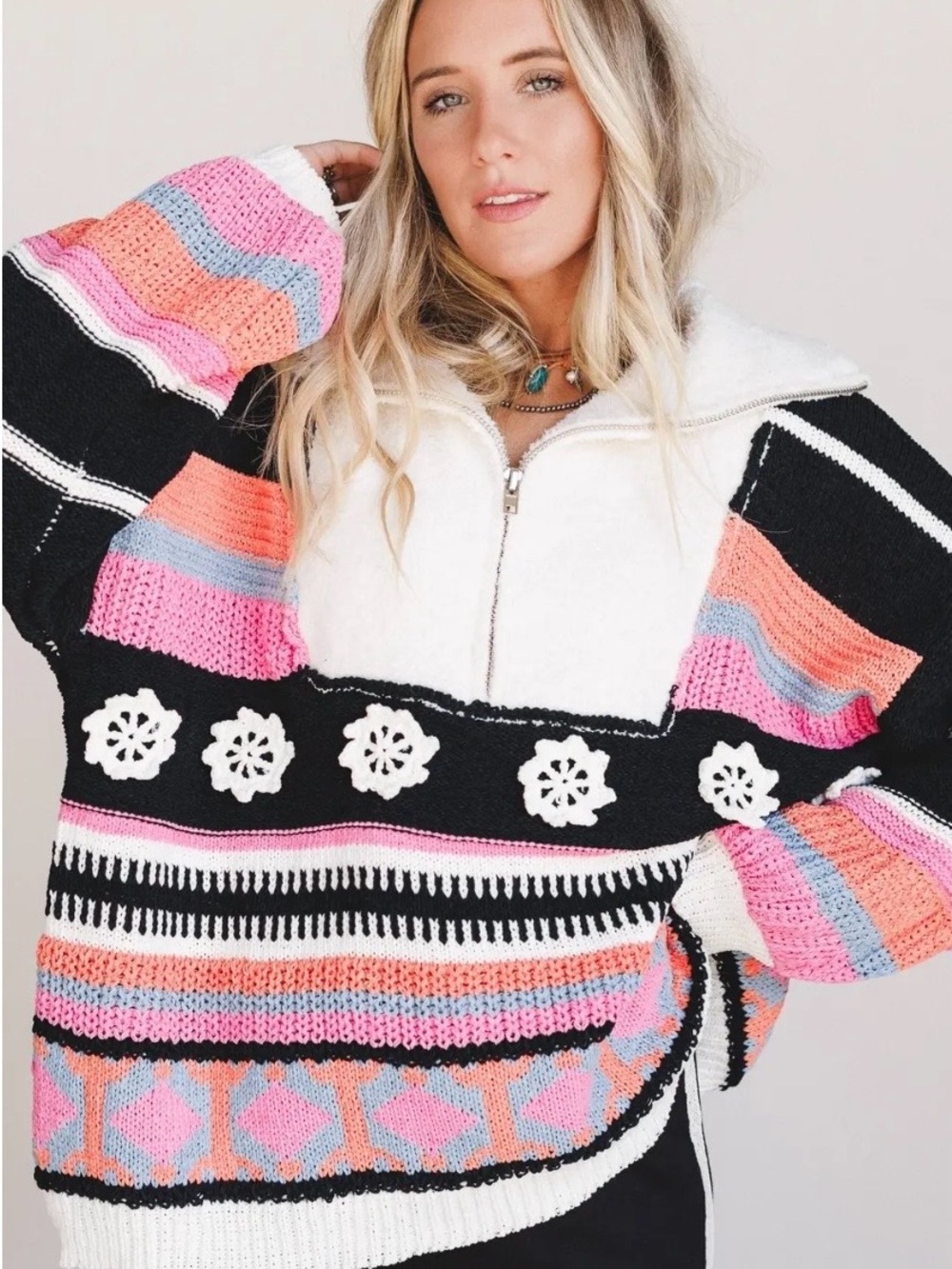 POL Cozy Retro Oversized Pullover Sweater size 3XL